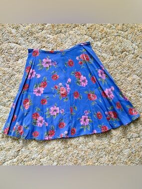 Purple Floral Mini Skirt